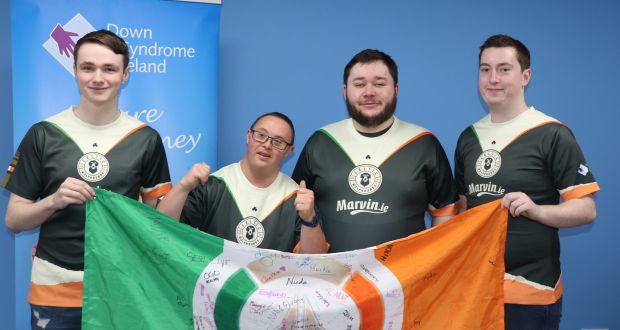 Members of Team Ireland visit Down Syndrome Ireland