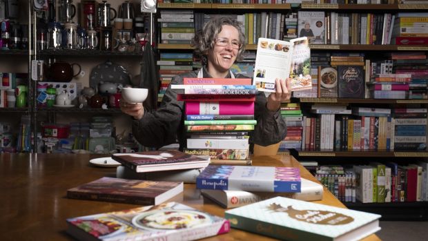 Ruth Healy in her Bandon shop: ‘I was a member of a cooking club when I lived in Japan so I have more Japanese books than you’d usually find.’ Photograph: Clare Keogh