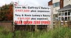 This sign on the outskirts of Ballyconnell, Co Cavan a few hundred feet from the border with Co Fermanagh was removed by gardaí. Photograph: Lorraine Teevan