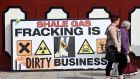  Britain will impose an immediate moratorium on fracking, the government announced on Saturday, saying the industry risked causing too much disruption to local communities through earth tremors. Photograph: Photograph: Paul Ellis/ AFP/Getty Images