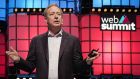  Microsoft president Brad Smith speaks of the promise and danger of the digital age at Web Summit in Lisbon, Photograph: Antonio Cotrim/EPA