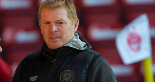 Celtic manager Neil Lennon: “We know we probably won’t dominate possession the way we would do normally in home games, and we are going to have to show a huge amount of concentration and quality.”  Photograph:  Ian Rutherford/PA Wire