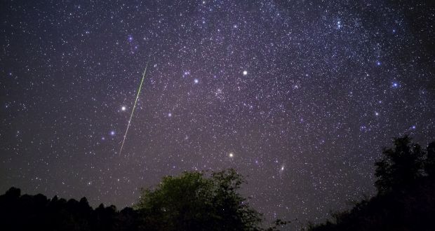 The Leonids meteor shower across the night sky above Payson, Arizona. Photograph: iStock