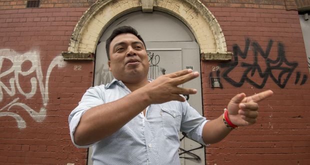 Abelino Chib Caal from Guatemala in Dublin after he was awarded the Romero International Award by Trócaire, for his work defending human rights. Photograph: Dave Meehan 