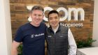 Workvivo chief executive John Goulding pictured with Zoom founder Eric Yuan