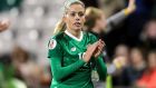   Denise O’Sullivan’s form for Ireland, not least in the opening two games of their qualifying group when they beat Montenegro and Ukraine, earned her the Senior International Player of the Year award. Photograph:  Laszlo Geczo/Inpho