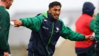 Bundee Aki:  returns to the Connacht line-up for the visit or Montpellier to the  Sportsground. Photograph: James Crombie/Inpho  