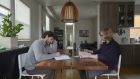 James Sinka and Andrew Fleischer during a dopamine fast, in their apartment in San Francisco. Photograph: Peter Prato/The New York Times