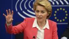 European Commission president-elect Ursula von der Leyen in Strasbourg: Promised the commission would bring forward a new “pact for migration” in the spring next year. Photograph:   Frederick Florin/AFP via Getty Images