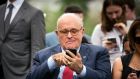 Rudy Giuliani: There have been reports that federal prosecutors in New York are examining his business dealings in Ukraine. Photograph: Doug Mills/The New York Times