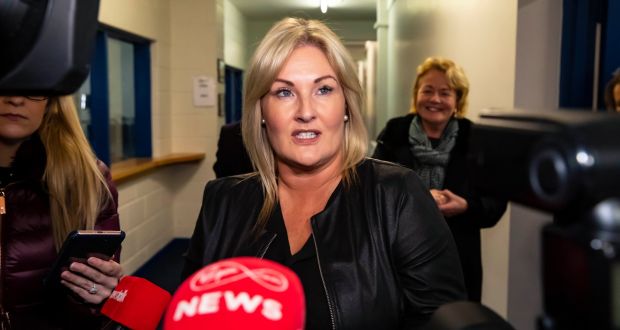 Fine Gael’s Wexford byelection candidate Verona Murphy is pictured after being eliminated, at St Joseph’s Community Centre. Photograph: Patrick Browne