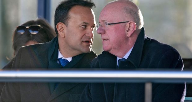 Taoiseach Leo Varadkar and Minister for Justice Charlie Flanagan at the Garda College, Templemore. Fine Gael’s leadership will be left with much to consider after the byelections. Photograph: Colin Keegan/Collins Dublin