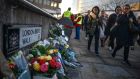Floral tributes at the scene of the London Bridge attack on Monday. Photograph:  Peter Summers/Getty Images