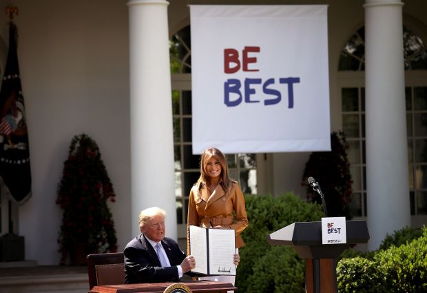 Kate Bennett writes that President Trump warned his wife she would spark a backlash for taking up the cause of cyberbullying. She did it anyway. Photograph: Win McNamee/Getty