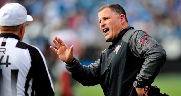 Greg Schiano:  American football coach signed  an eight-year $32 million deal last weekend despite   Rutgers University’s athletics department  showing  a budget deficit of $192.2 million since 2012. Photograph:  Grant Halverson/Getty Images