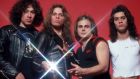 All the Van Halens: Alex Van Halen, David Lee Roth, Michael Anthony, Eddie Van Halen. Photograph: Fin Costello/Redferns