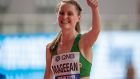Ireland’s Ciara Mageean celebrates qualifying for the final of the World Athletics Championship. Photograph: Morgan Treacy/Inpho