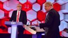 A snap poll from YouGov found the public almost evenly divided over who won the debate, with 48 per cent saying Jeremy Corbyn came out on top and 52 per cent choosing Boris Johnson. Photograph: Jeff Overs/EPA/BBC