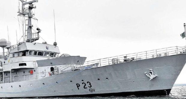 The Irish Naval Service patrol ship LÉ Aisling: originally sold to a Dutch firm and later sold by a company in the United Arab Emirates to one of the participants in the civil war in Libya
