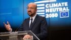 European Council president Charles Michel: ‘We have a way of working in order to guarantee the unity of the European countries, to guarantee the transparency and to try to keep a close co-operation with the United Kingdom.’ Photograph: Virginia Mayo/AP Photo