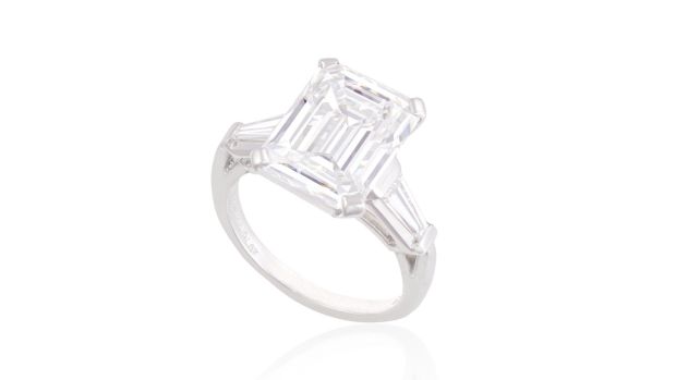 Top lot in Adam’s jewellery sale was the 6.74ct diamond ring which achieved €155,000