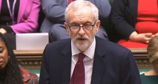 Labour Party leader Jeremy Corbyn  in the House of Commons on Tuesday. Photograph: AFP via Getty Images