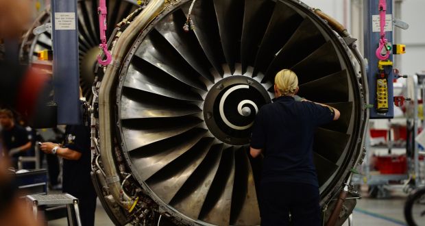 Lufthansa  employs more than 750 people in Shannon, Co Clare, where it overhauls aircraft and maintains engine parts. Photograph: Patrik Stollarz/AFP/Getty  