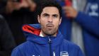 Mikel Arteta is expected to sign a long-term contract as the new Arsenal manager after Manchester City boss Pep Guardiola accepted his assistant’s wish to leave the club. Photograph:  Andrew Matthews/PA Wire