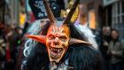  Krampus, a horned creature who accompanies Saint Nicholas on his rounds. Photograph: Danny Lawson/PA Wire