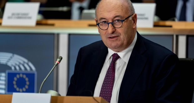 Phil Hogan: “Dublin, London and Brussels need to be inclusive and careful in addressing the sensitivities of all stakeholders in Northern Ireland.” Photograph: Kenzo Tribouillard/AFP/Getty 