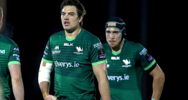 Connacht’s Quinn Roux: underwent surgery for a hand injury, and is not expected to return to training until February. Photograph: Bryan Keane/Inpho
