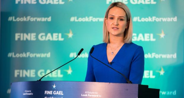 Minster for European Affairs Helen McEntee during the launch of the Fine Gael general election campaign. Photograph: Liam McBurney/PA Wire