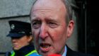  Minister for Sport Shane Ross. “We are encouraged by the willingness of all parties and the determination of all parties to reach a solution which avoids examinership or liquidation.”Photograph: Gareth Chaney/Collins