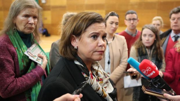 Sinn Féin president Mary Lou McDonald: ‘We absolutely accept that they have to have special provision to deal with these very violent crimes and these gangs.’ Photograph: Nick Bradshaw/The Irish Times