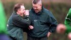 Eddie O’Sullivan, then assistant coach  with Ireland coach Warren Gatland in 2000. He succeeded the Welshman in the role in 2002. Photograph: Billy Stickland/Inpho