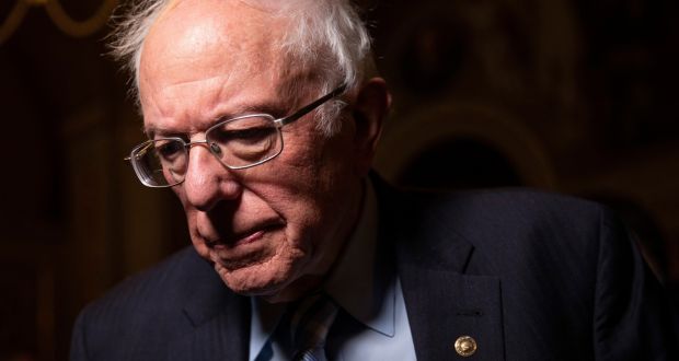 Senator  Bernie Sanders: has undertaken  “a journey” and is now the most liberal of the Democratic candidates for the White House. Photograph: Calla Kessler/The New York Times