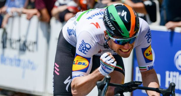 Sam Bennett finished third in the fifth stage of the Santos Tour Down Under. Photograph: Brenton Edwards/Getty/AFP