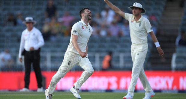 Mark Wood took three South African wickets on a fine day for England. Photograph: Stu Forster/Getty