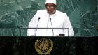 Gambia’s president Adama Barrow addresses the 73rd session of the United Nations General Assembly at UN headquarters in New York in Spetmeber 2018.Photograph: File/ Eduardo Munoz/Reuters