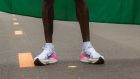 The Vaporfly running shoes of Kenya’s Eliud Kipchoge. Photograph: Alex Halada/AFP via Getty Images