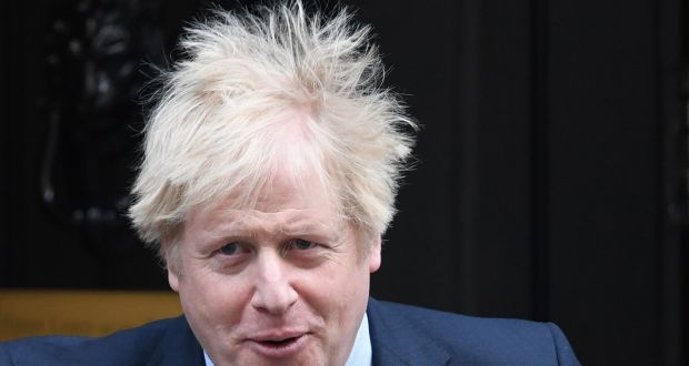 Britain’s PM Boris Johnson at Downing Street, London. Photograph: Daniel Leal-Olivas/AFP via Getty Images