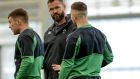 Ireland head coach Andy Farrell during a training session  at the Sport Ireland campus in Blanchardstown. Photograph: Brian Reilly-Troy/Inpho
