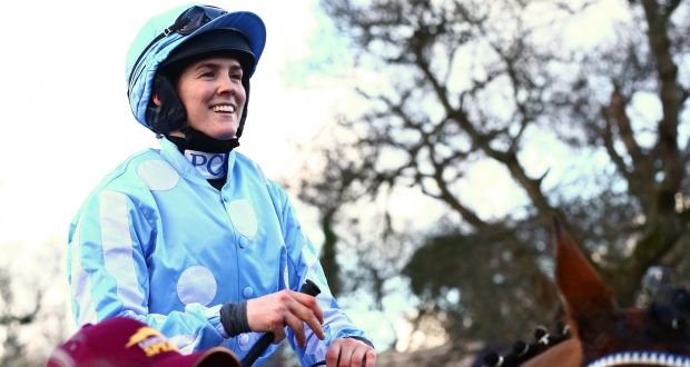 Rachael Blackmore after winning  the featured PCI Irish Champion Hurdle on Honeysuckle on the first day of the Dublin Racing Festival at  Leopardstown. Photograph: Tom O’Hanlon/Inpho