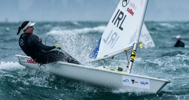 Annalise Murphy on her way to winning silver at the 2020 Sail Melbourne regatta last month. Photograph: Beau Outteridge.