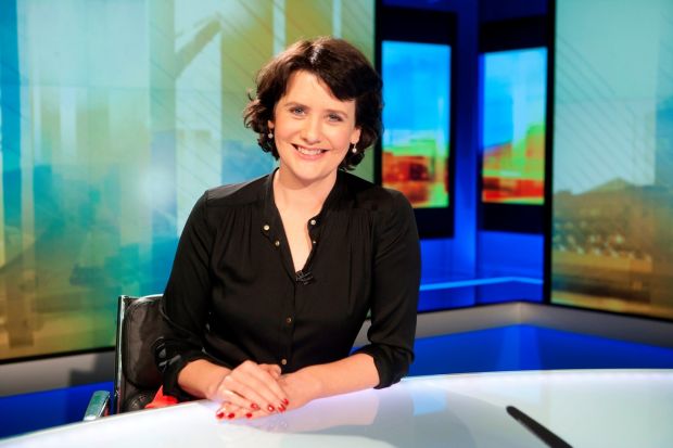 Keelin Shanley in 2013 on the set of Morning Edition, which she described as ‘a big step’ in her broadcasting career.