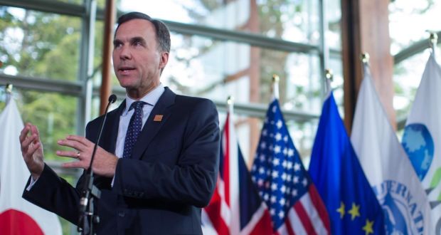 Canada’s finance minister Bill Morneau gave a gloomy economic assessment related to the spreading coronavirus. Photograph: Darryl Dyck/Bloomberg