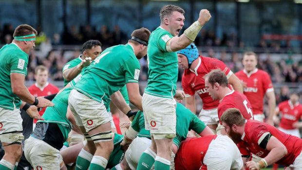 Peter O’Mahony has been very influential at blindside flanker against Scotland and Wales. Photograph: Bryan Keane/Inpho