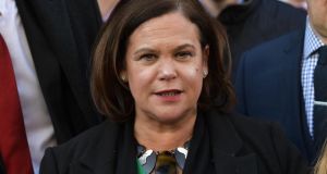 Sinn Féin leader Mary Lou McDonald and her senior TDs say they want to build a government of the left but also want to talk to Fianna Fáil about coalition. Photograph: Charles McQuillan/Getty Images