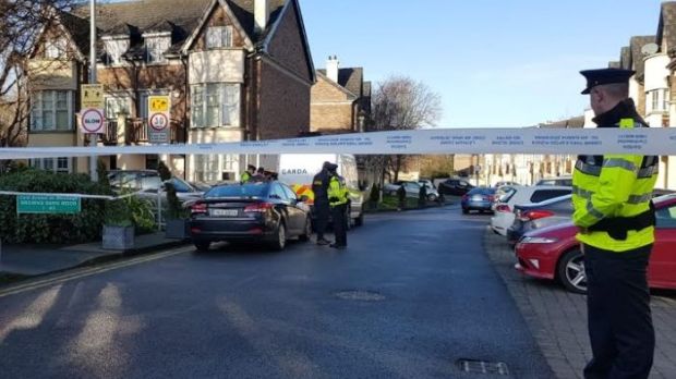 Gardaí have sealed off a house in the Browns Barn Estate, Kingswood near City West in Co Dublin after a man was fatally stabbed. Photograph: The Irish Times