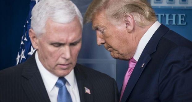 When Donald Trump puts Mike Pence in charge, you know something unusual must be happening. Photograph: Sarah Silbiger/Bloomberg